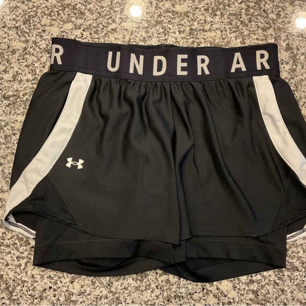 Under Armour Women's Athletic Shorts in Black and White